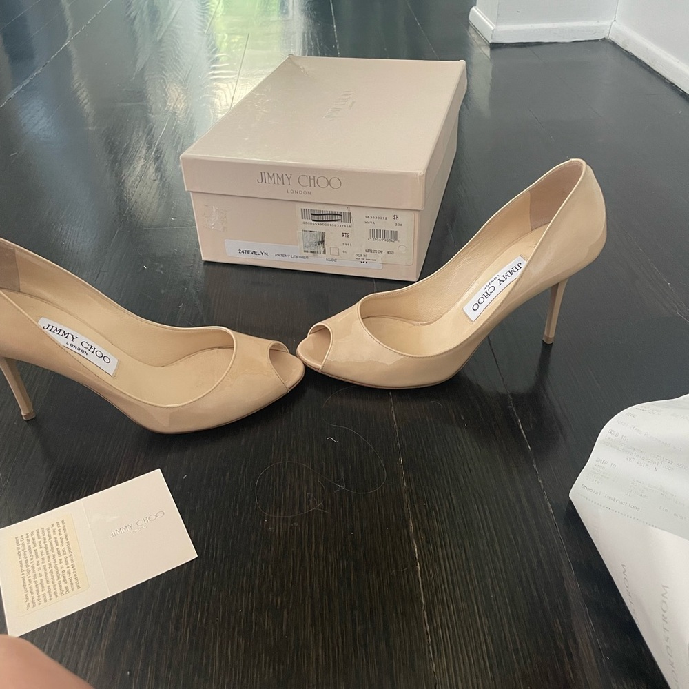 Peep toe heeled Jim Choo’s